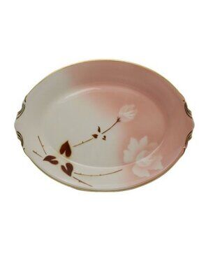 Syracuse China Madame Butterfly Serving Platter 14" Old Ivory Roses Peach Shadow